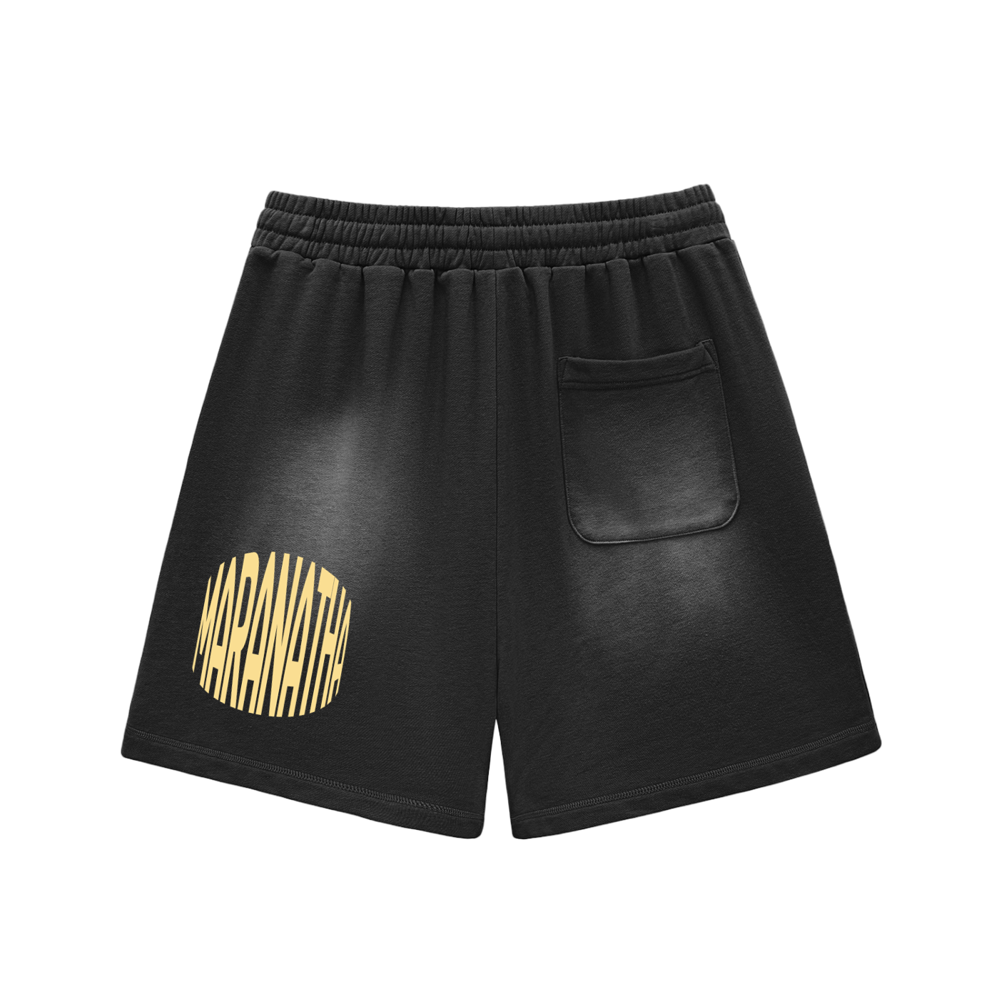 Sun Fade Raw Edge Cotton Shorts